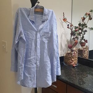 Sid Mashburn Blue Checkered Dress Shirt